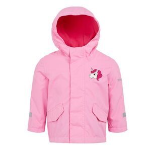 Regatta Childrens/Kids Luna The Unicorn Waterproof Jacket / Sweet Pink